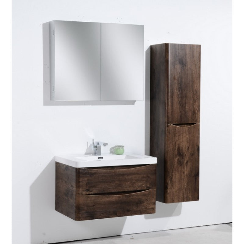 Hot Sale! ANCONA 1200mm Wall - Hung Vanity in Stunning Rose Wood
