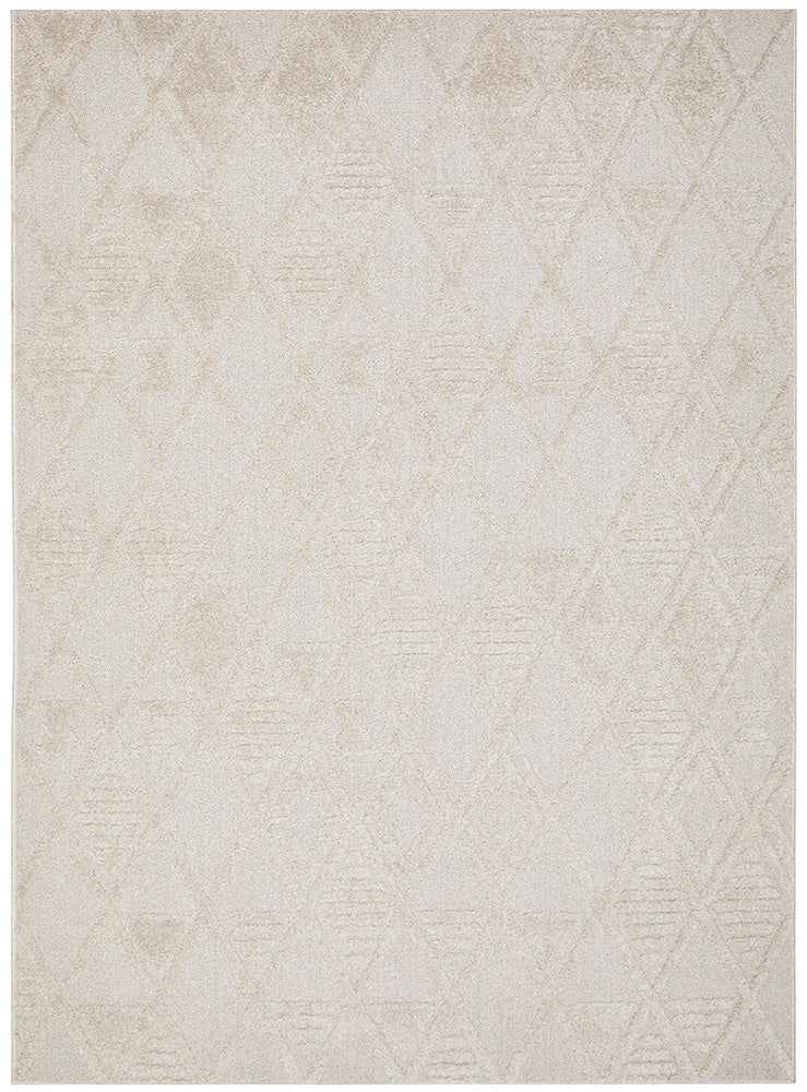 Soft and Stylish Marigold Lisa Natural Diamond Pattern Rug