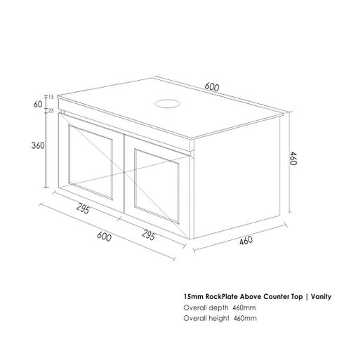 600mm Matte White HAMPTON Mark II Wall-Hung Bathroom Vanity with Ample Storage