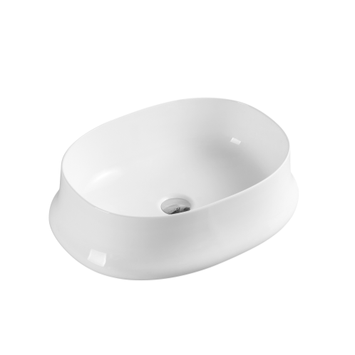 LUSSO 57 Oval Above Counter Basin in High Gloss White - Exclusive Design!