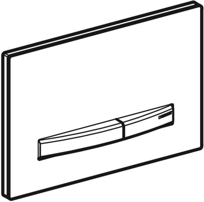 Geberit Sigma50 Mechanical Dual Flush Plate - White with Chrome Trim