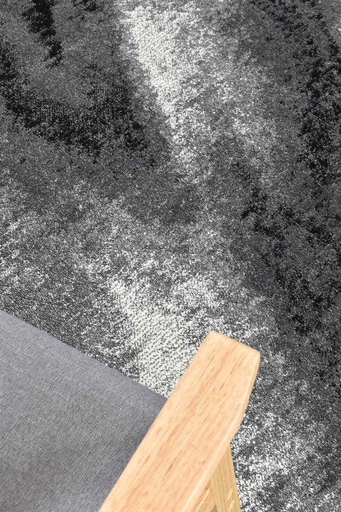 Hot Sale! Novus 98A Machine-Woven Polypropylene Rug in Light and Dark Grey