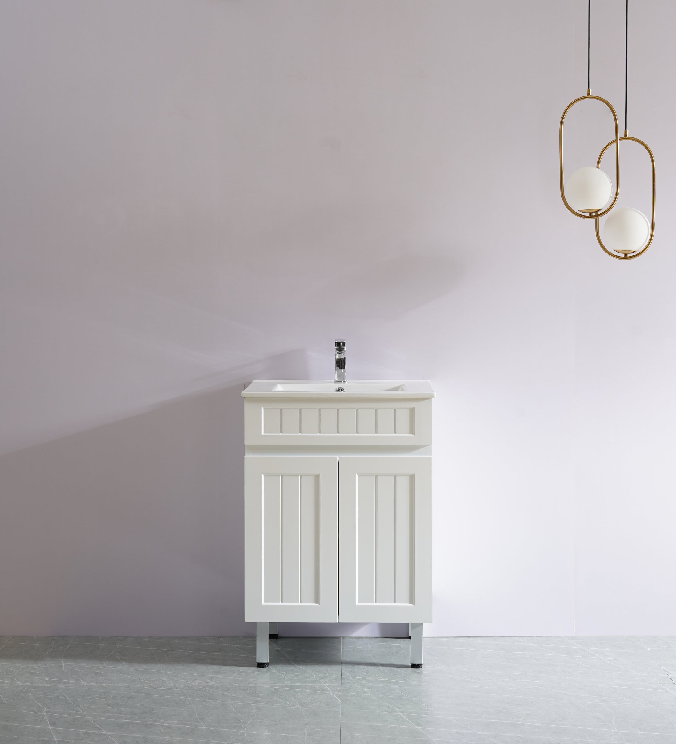 Acacia Shaker PVC Floor Vanity 600 - Premium Quality