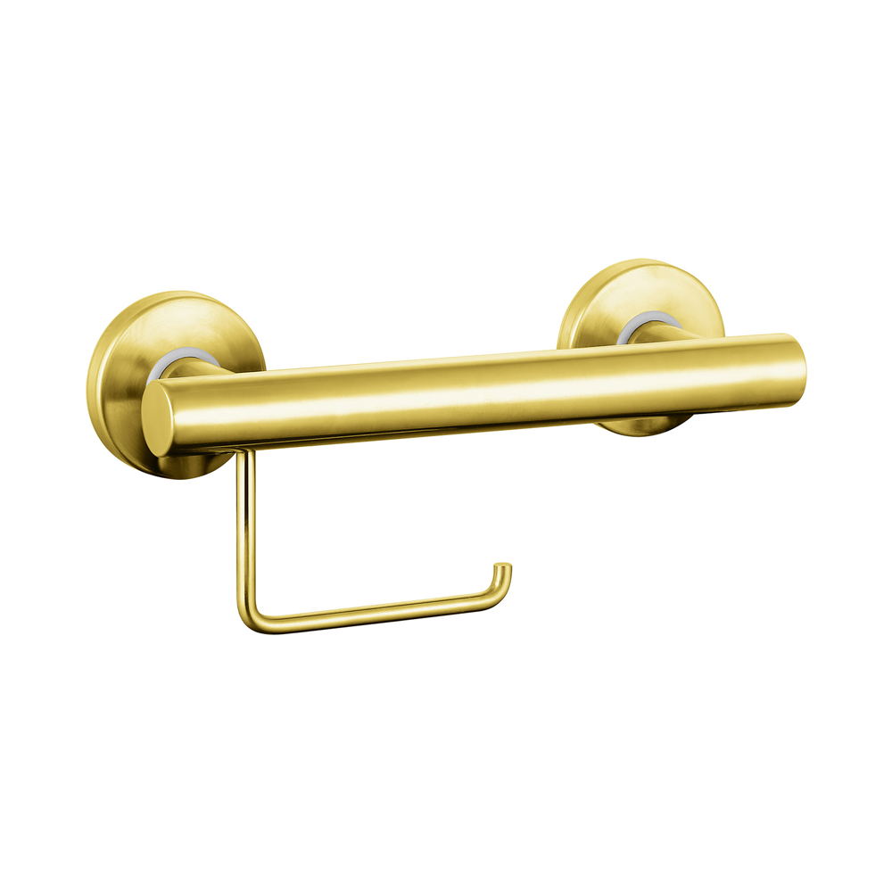 300mm Grab Rail with Toilet Roll Holder - Optional Colour, Ideal for Assisted Living