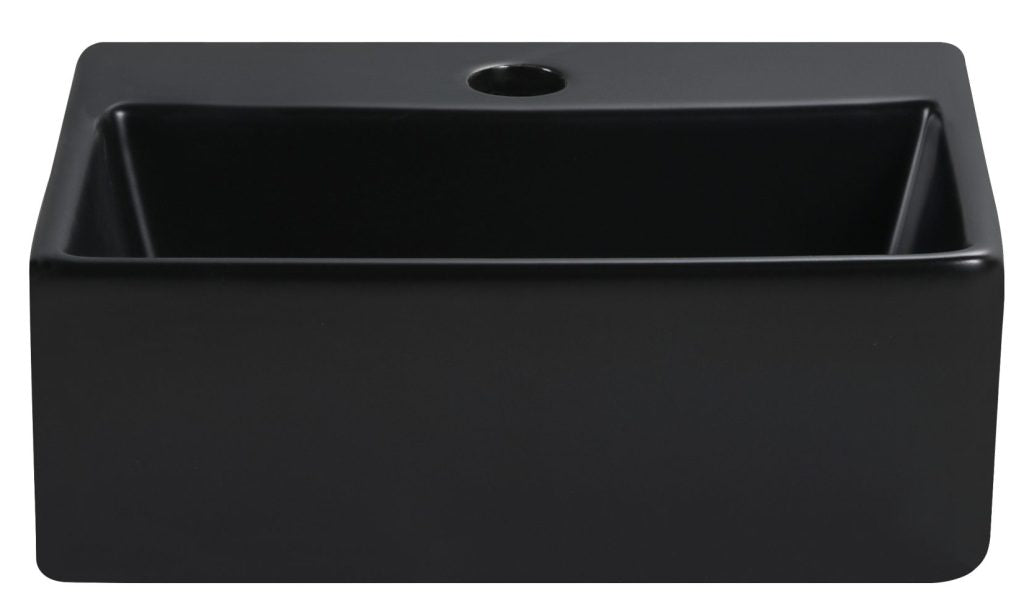 Black Lexi Bathroom Basin - Compact 330 x 290mm for Small Spaces