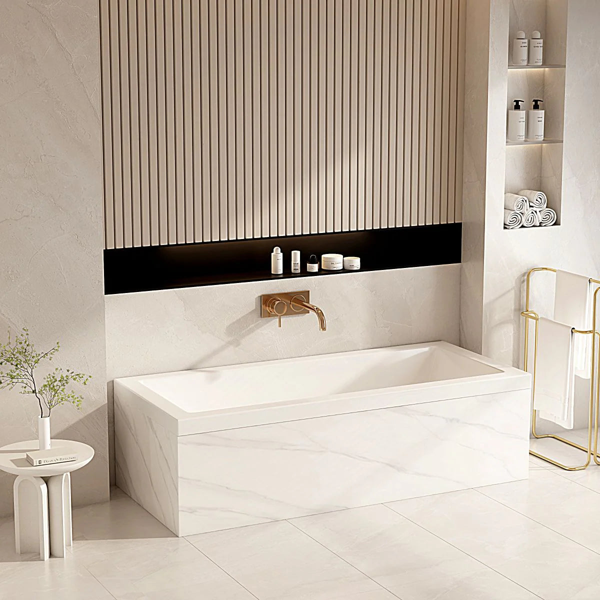 Mira Embedded Bathtub - Gloss White Sizes 1500mm/1700mm | Upgrade Now