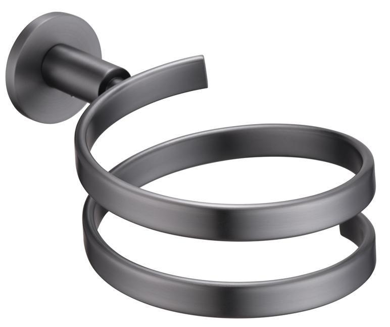 Hot Sale! Brushed Gun Metal Mica Hair Dryer Holder for Your Bathroom