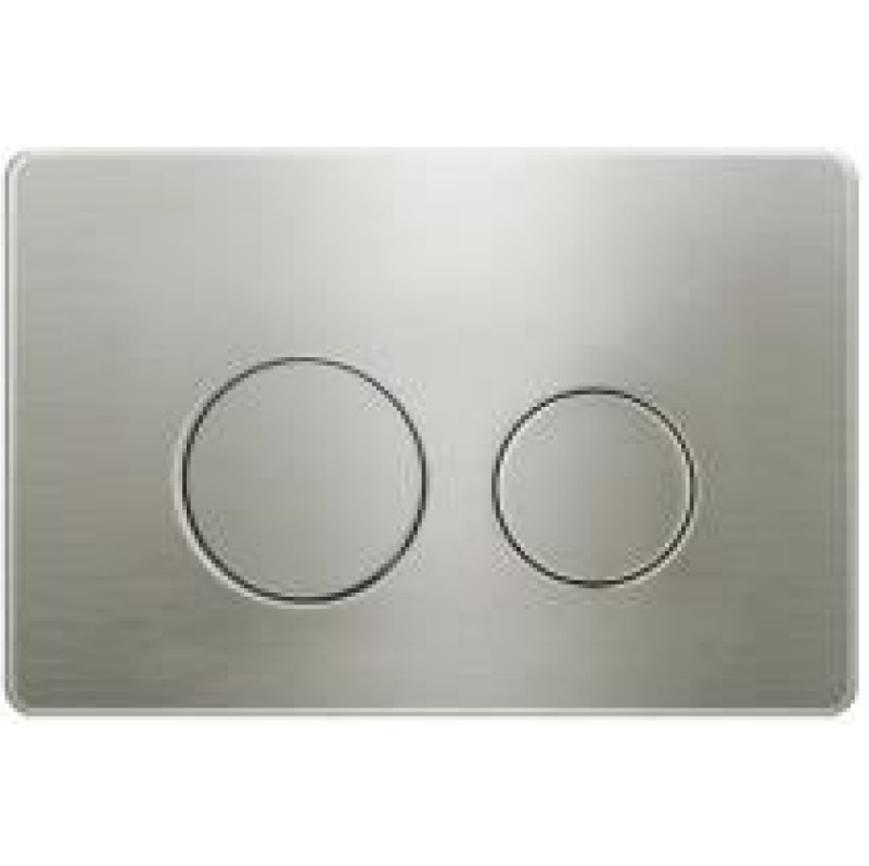 Mercio R&T Premium Round Flush Plate - Brushed Nickel for Modern Bathrooms
