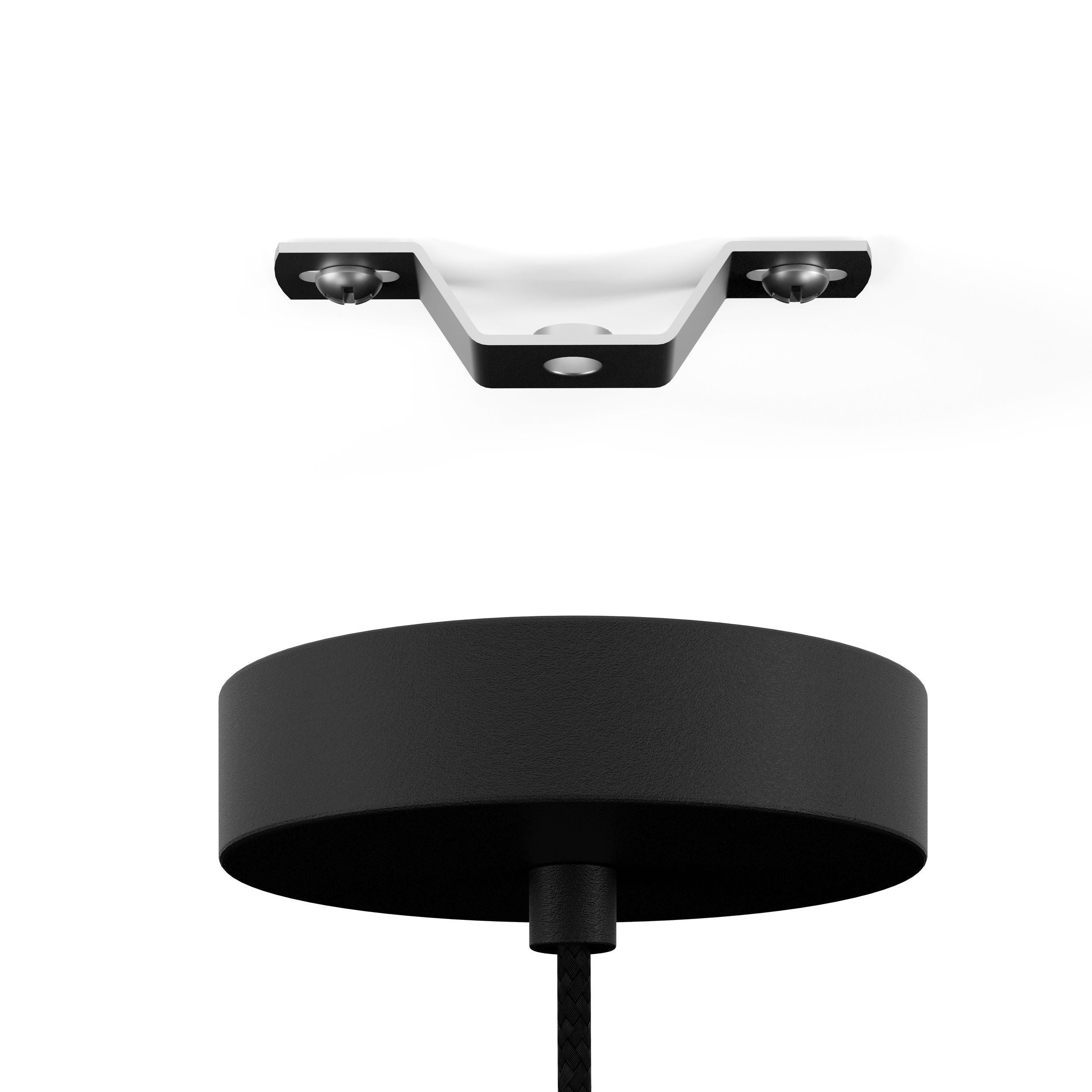 Stylish ABREOSA Steel Pendant Light with Black and Grey Tones