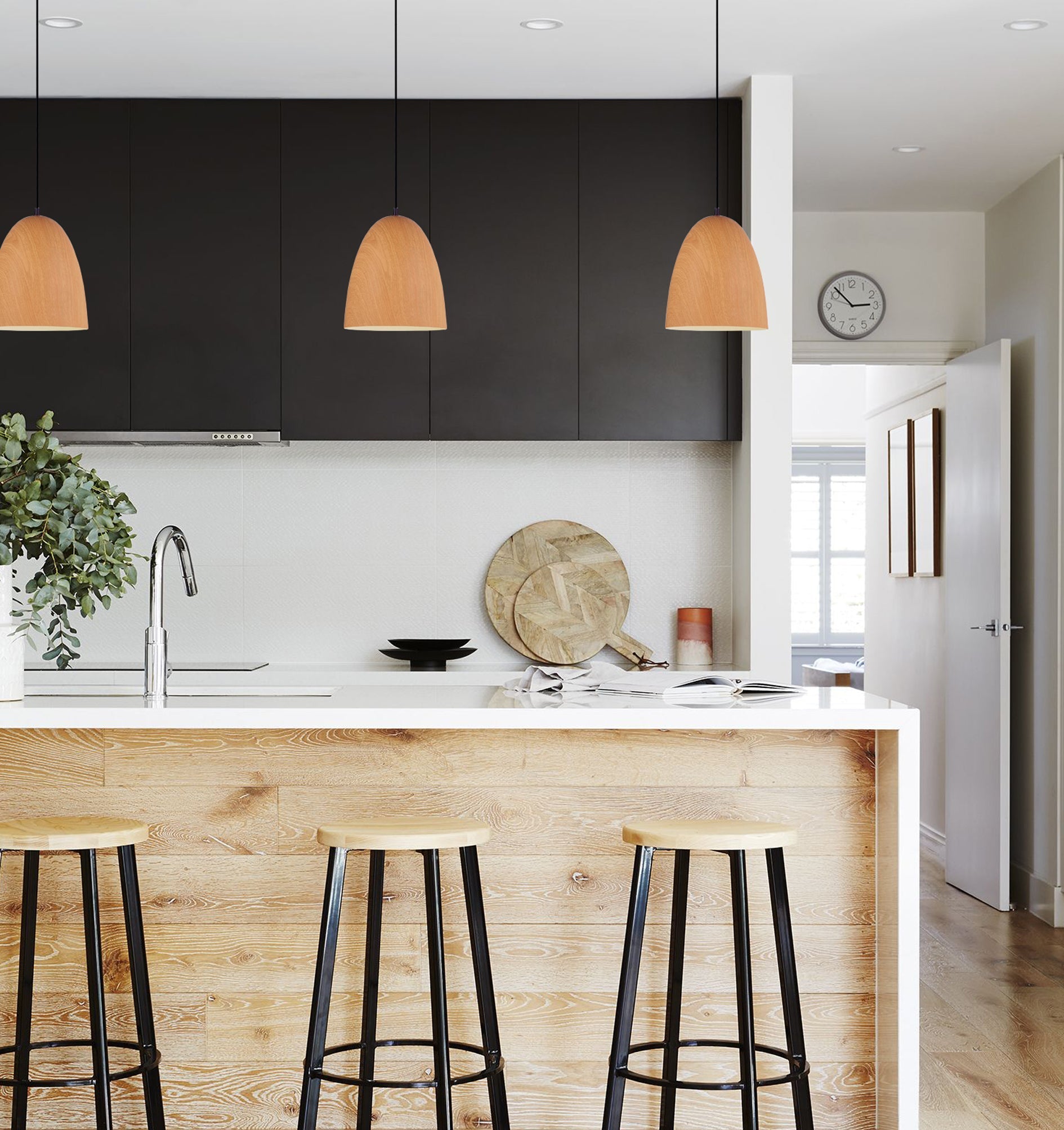 LIGNA: Retro Wood Oblong Pendant Lights - Stylish Replica