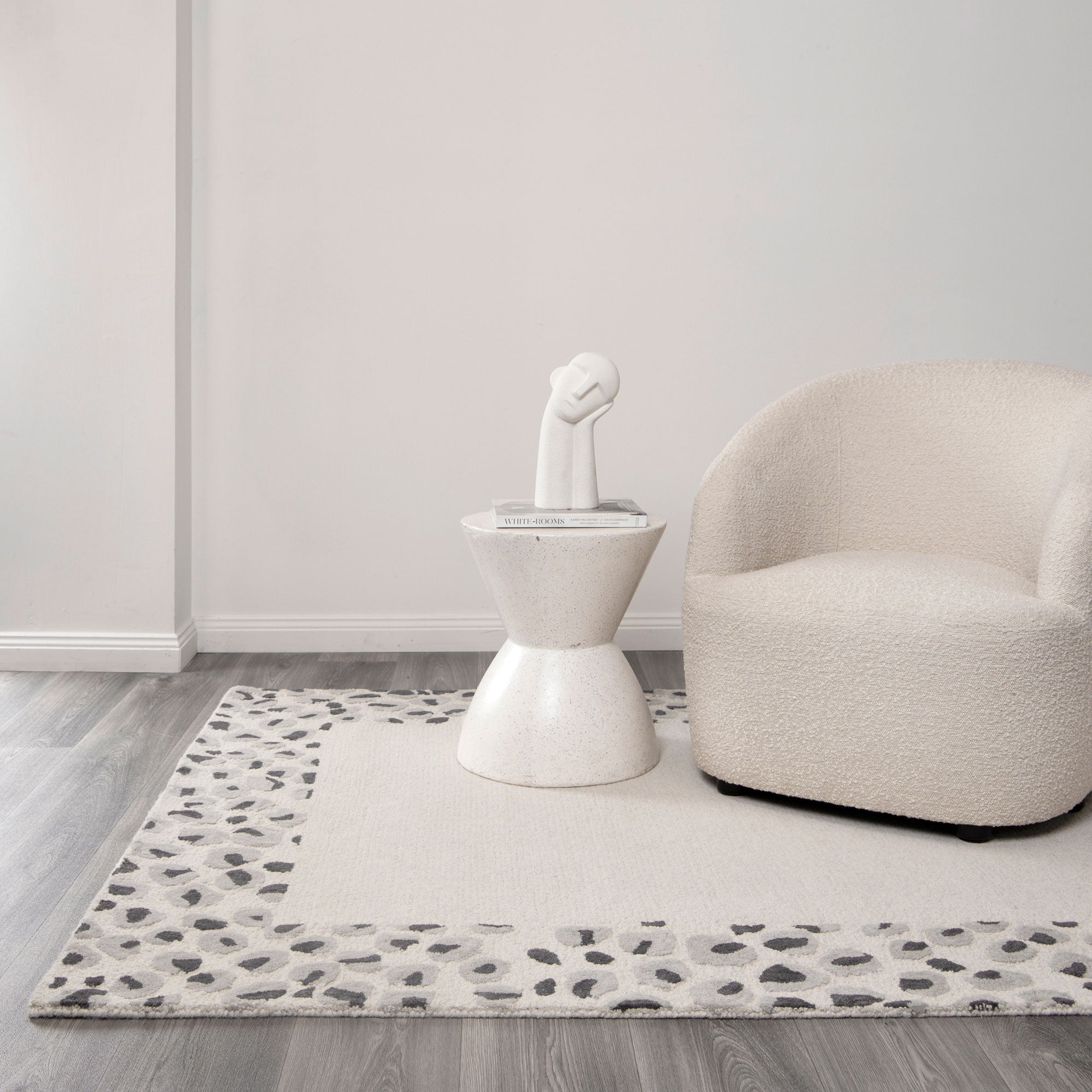 Hot Sale! Les Nomades Leopard Grey Wool Rug for Organic Modern Decor