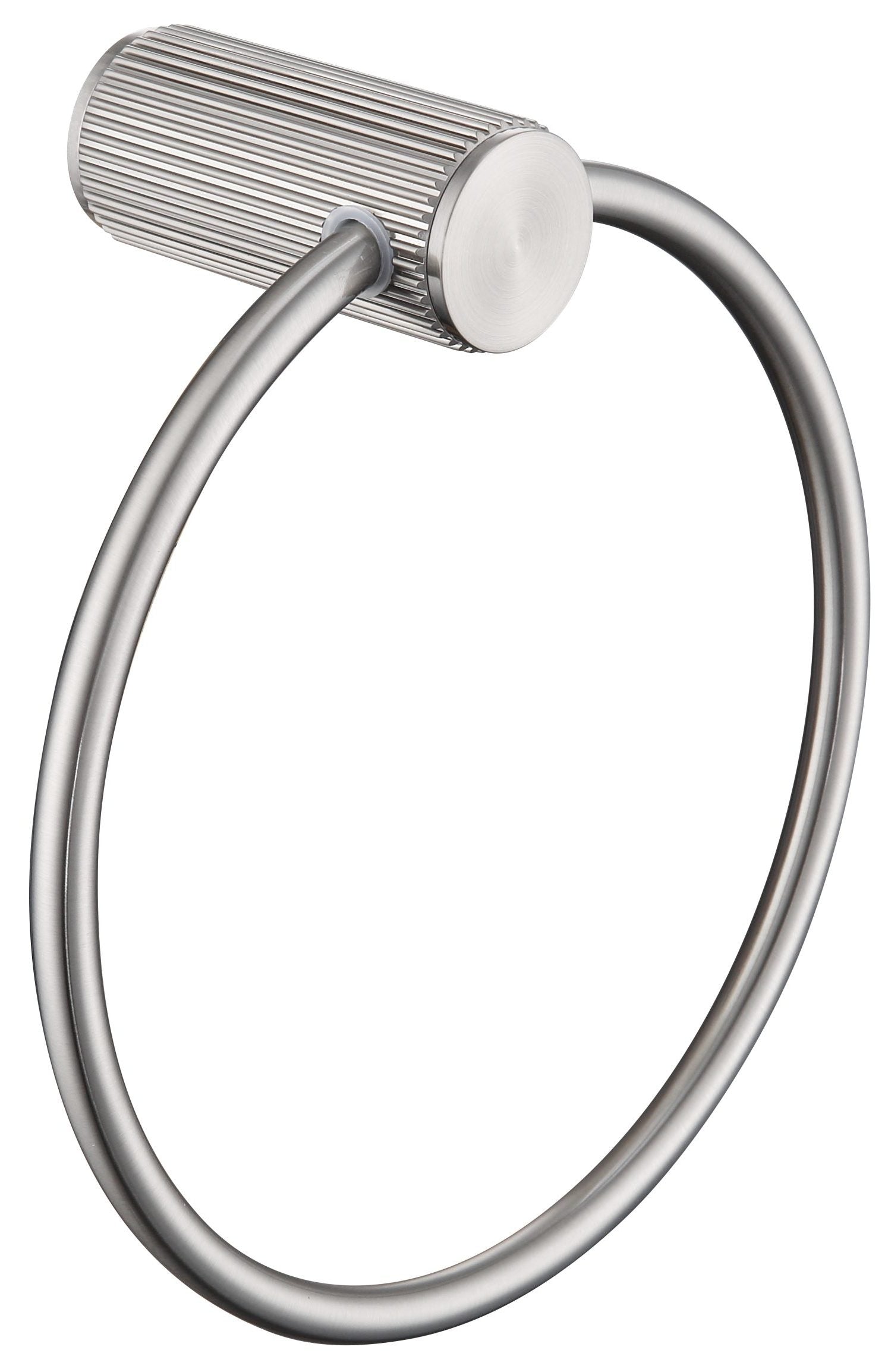 Brushed Nickel Mica Fluted Towel Ring - Stylish and Functional Bathroom Essential