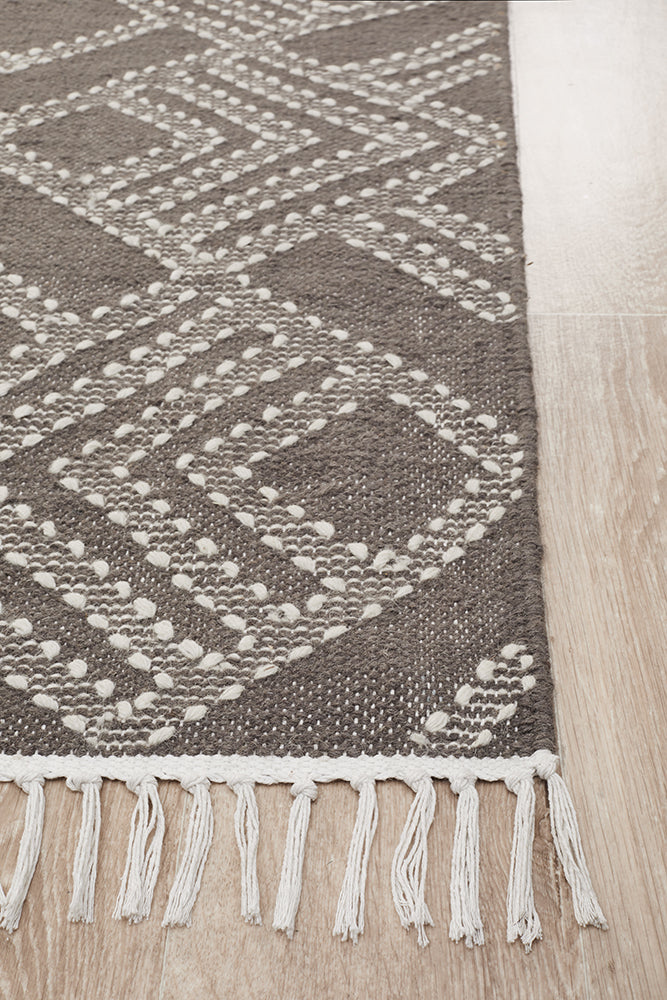 Miller Grey Symphony Rhythm Hand - Loomed Wool Rug