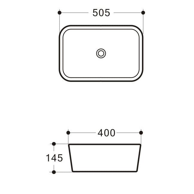 Hot Deal: Matte White Lina Basin 500 x 400mm