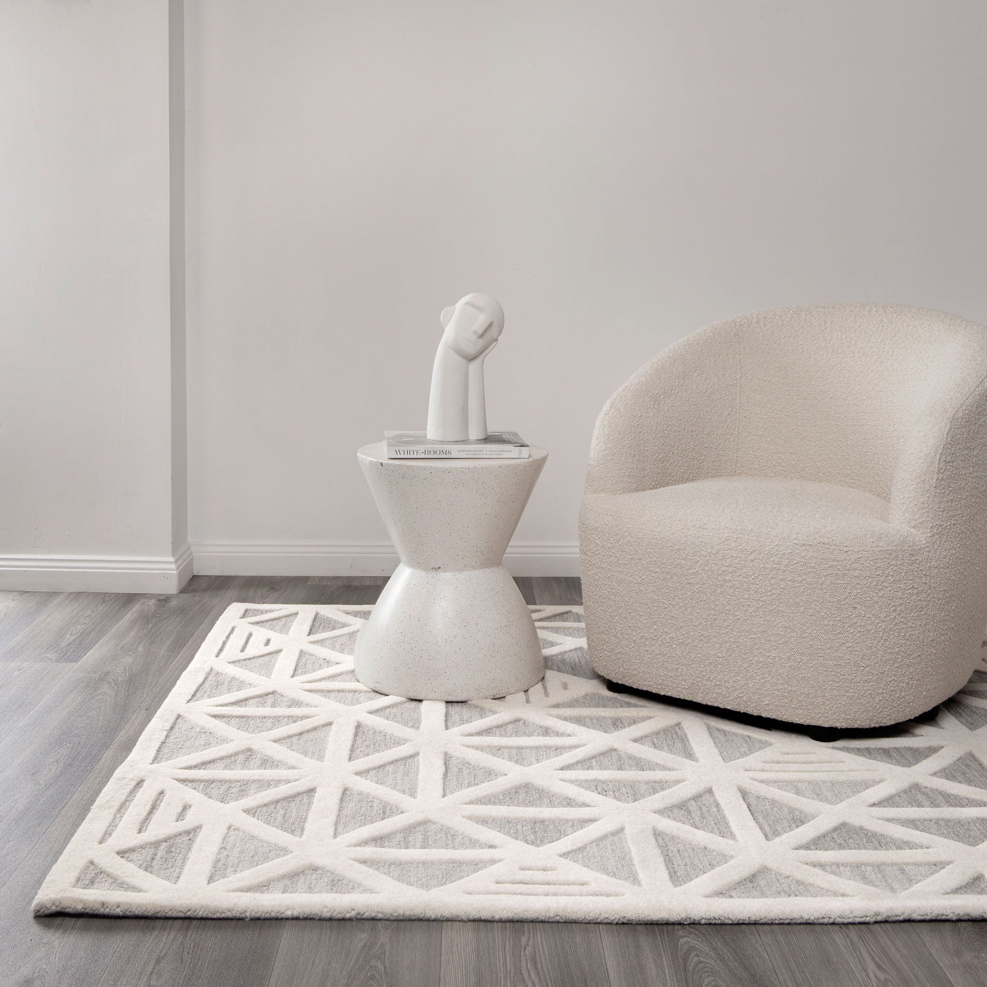 Exclusive Les Nomades Greige Wool Rug Trilogy for Modern Spaces