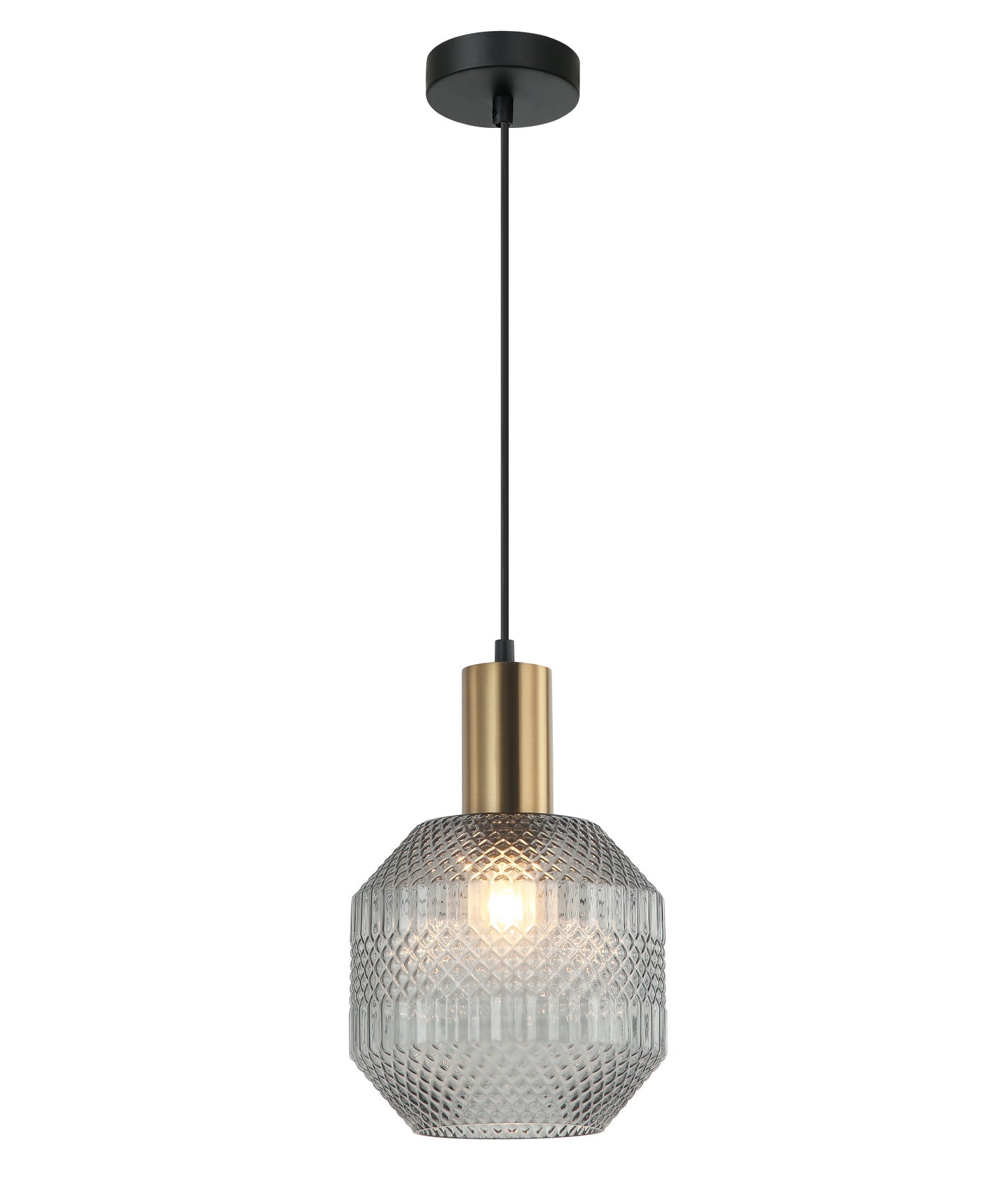 Hot Sale: Interior Glass Jar-Shape Pendant Lights with Quadrilateral Segment Design