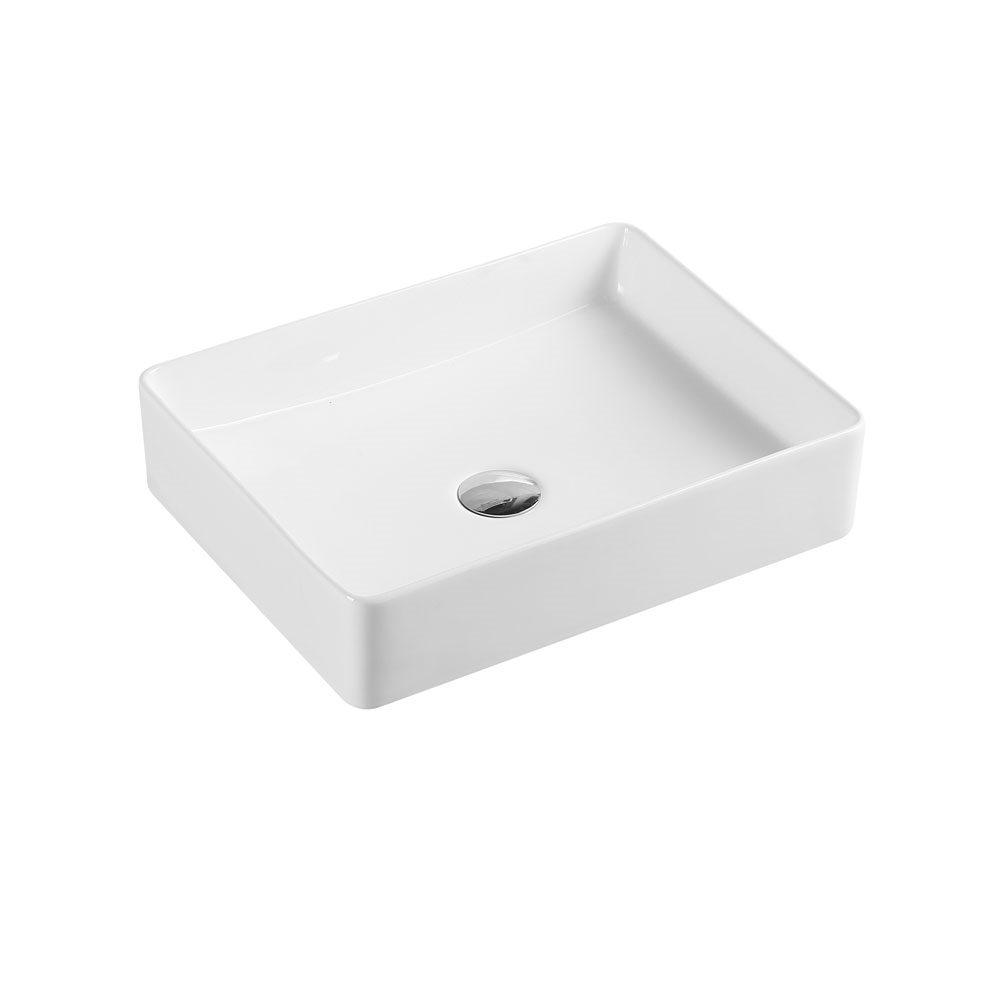 Hot Sale! ETNA Rectangle Counter Top Basin in Matte White (470x360x110mm)