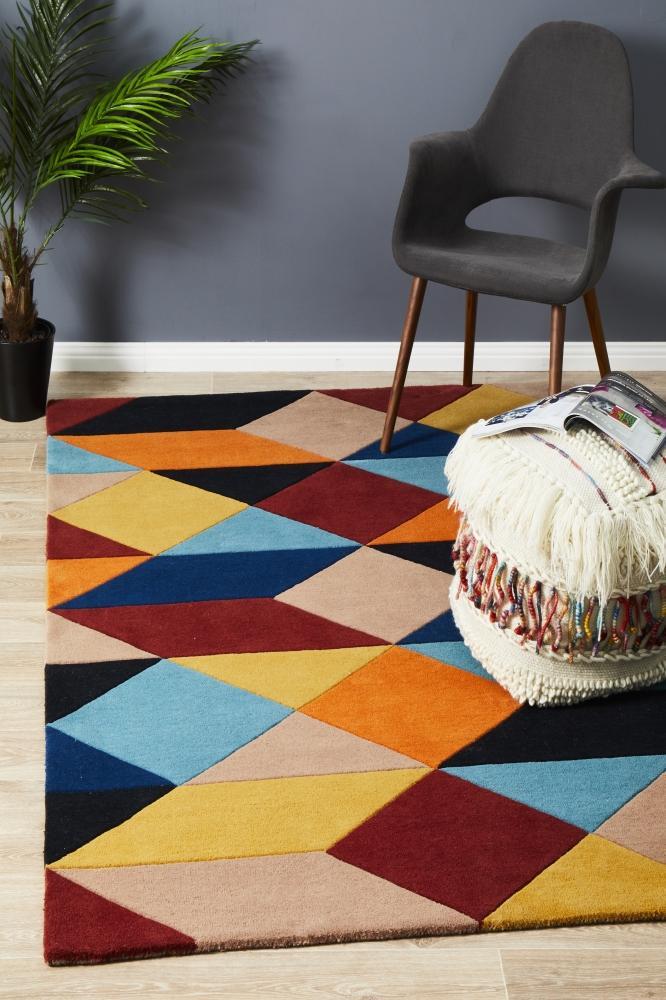 Sunset-Inspired 904 Matrix Rug Crafted from Pure Wool