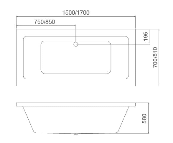 Mira Embedded Bathtub - Gloss White Sizes 1500mm/1700mm | Upgrade Now