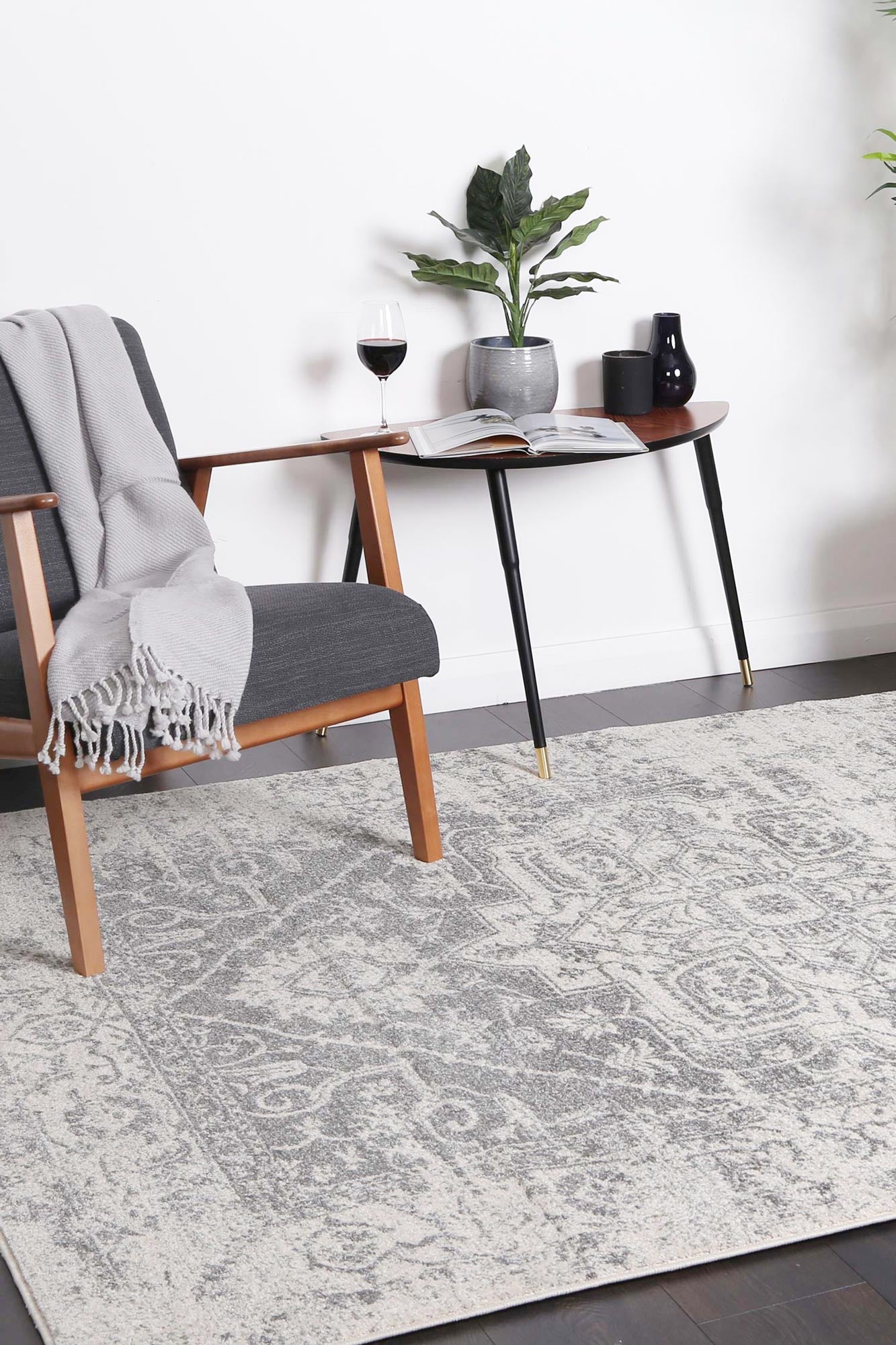 Exclusive Audrey Ivory & Grey Rug - A Must - Have