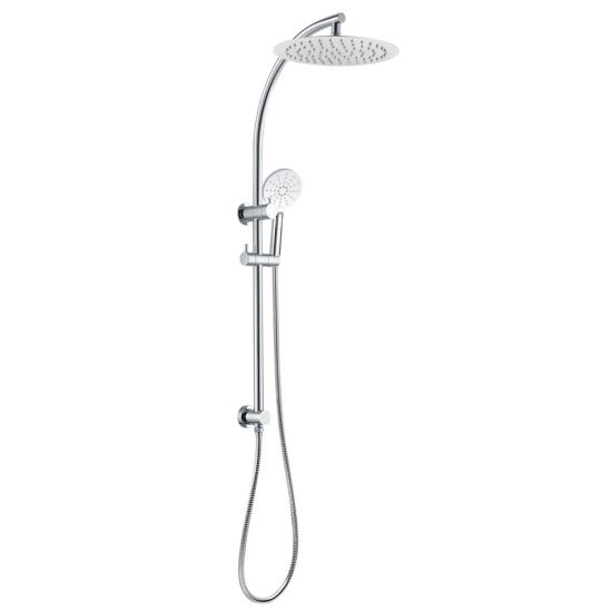 Hot Sale! 10-Inch Round Chrome Shower Station with Top Inlet for Bathroom Upgrade