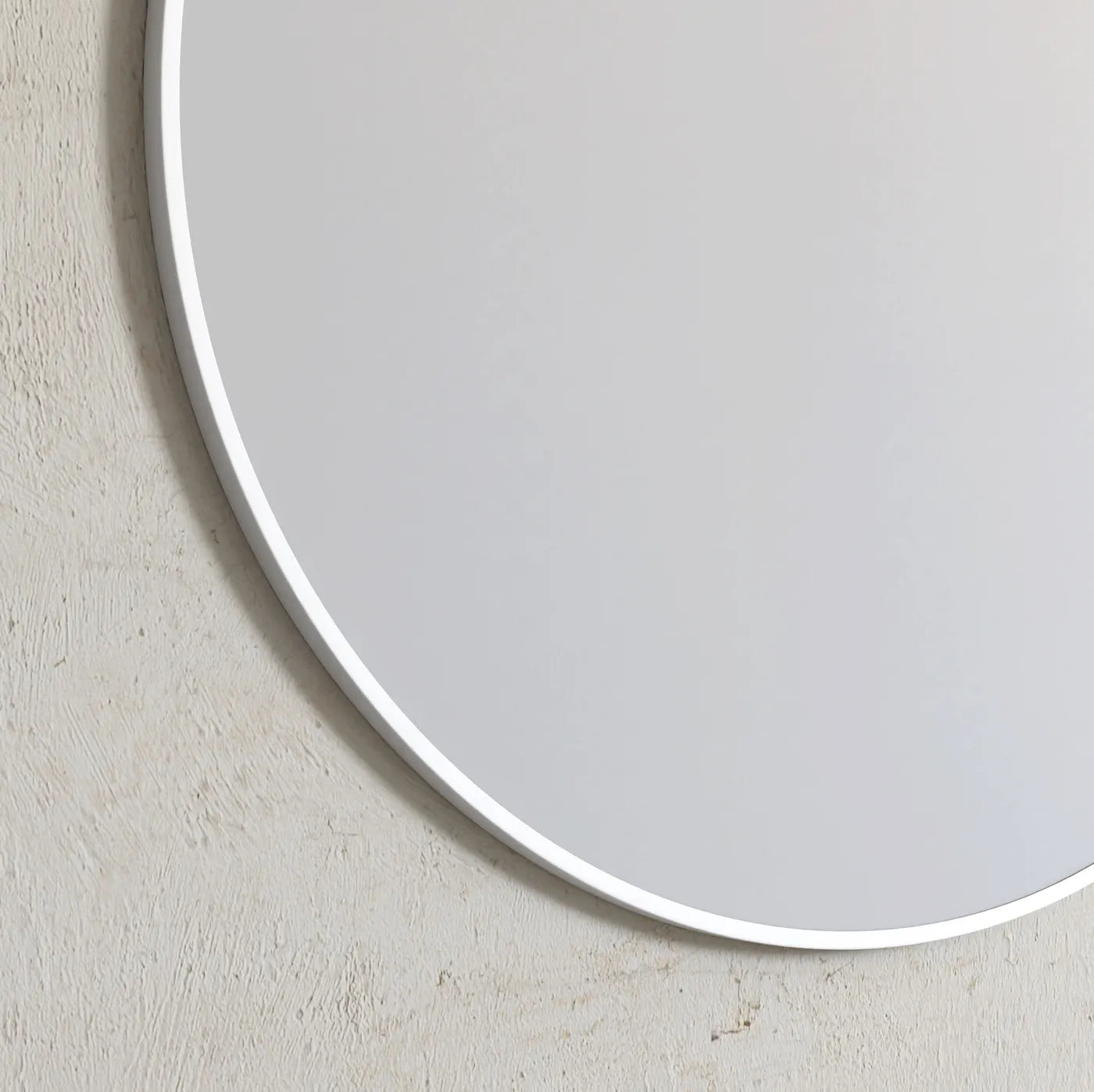 Exclusive Matte White 700mm Round Framed Mirror - London Style