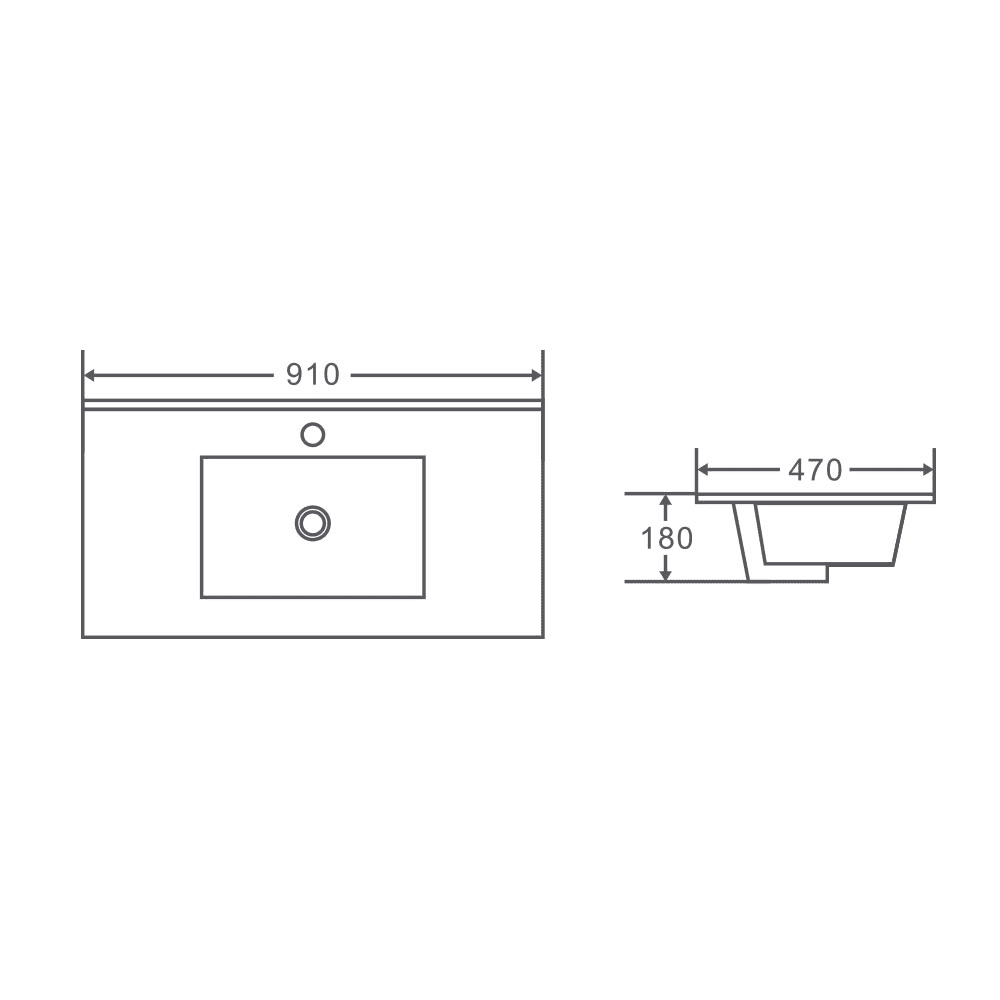 HERA Black Oak Wall-Hung MDF Vanity Cabinet - All Sizes Available