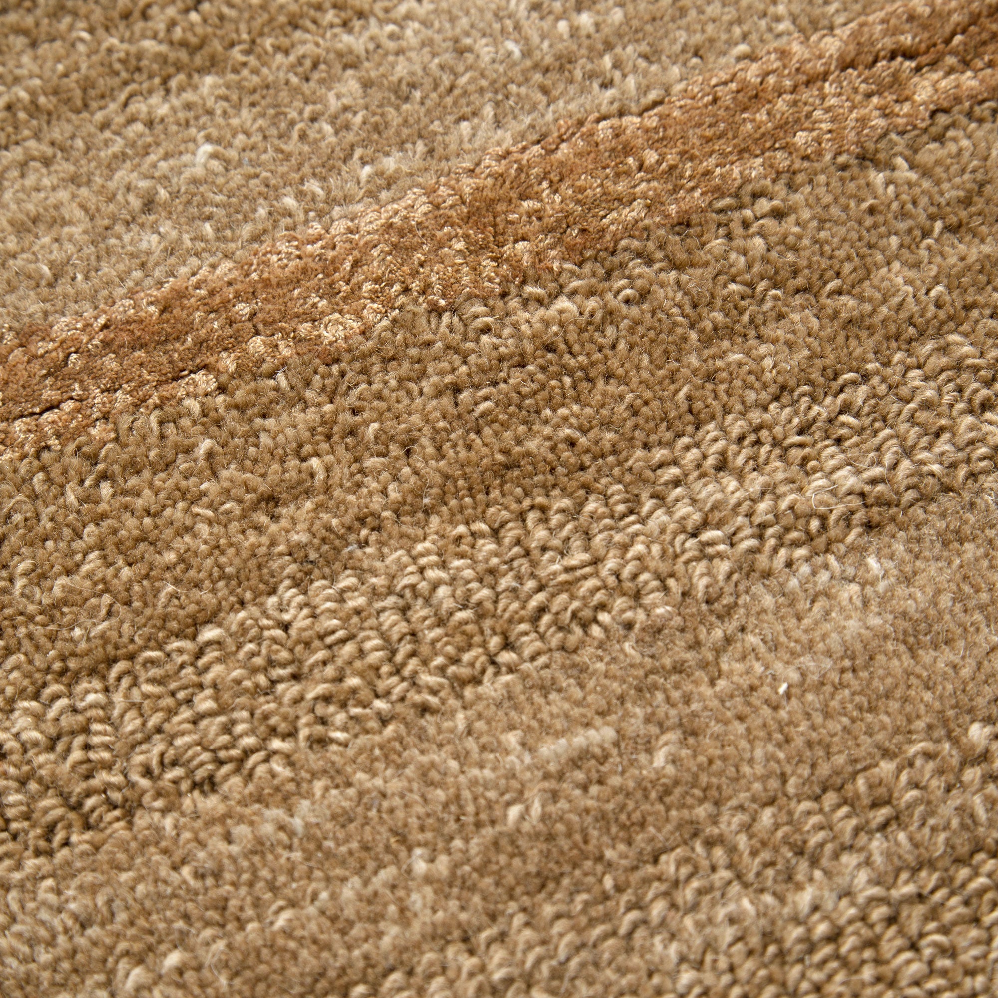 Exclusive Les Nomades Linear Caramel Hand - Tufted 100% Wool Rug for Modern Decor