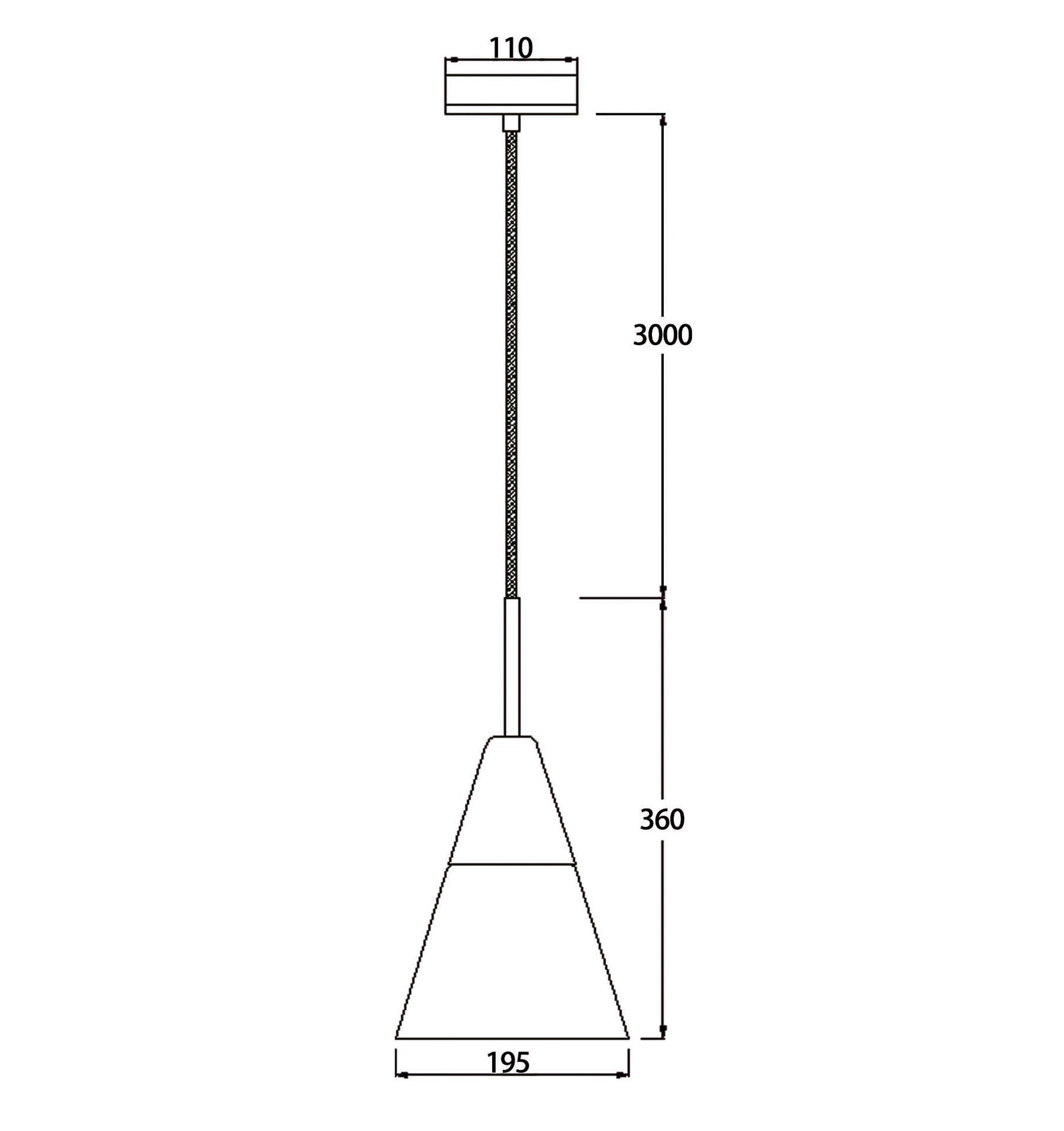 Scandinavian-Style Medium Cone Pendant Light with Blonde Wood and Opal Glass