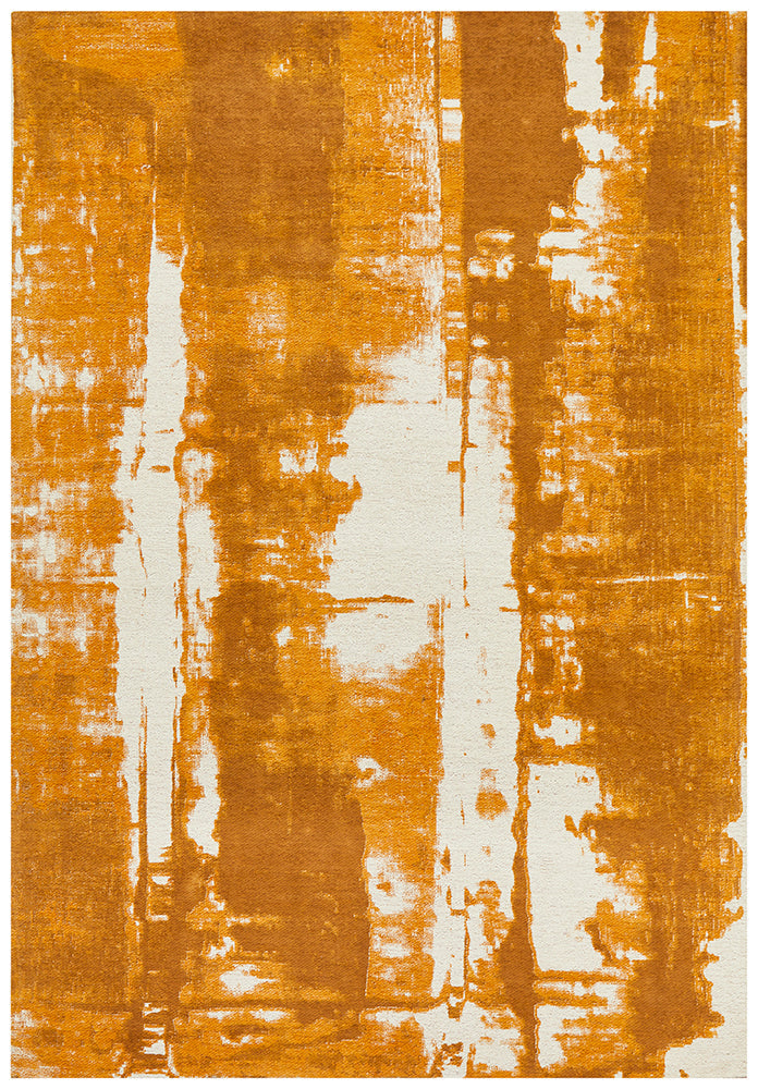 Exclusive Autumn Sale! Magnolia 11 Mustard-Colored Cotton Chenille Jacquard Rug
