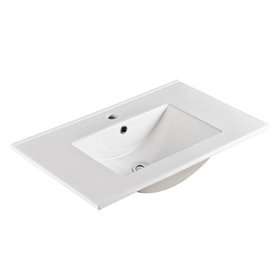 Hot Deal! Petra 600mm PVC Wall-Hung Vanity in Black & White
