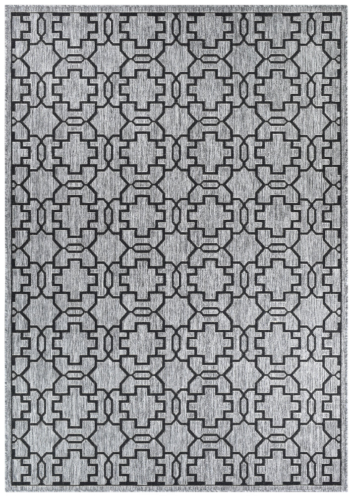 Durable and Washable Alaska Grey - Black Rug in Various Sizes