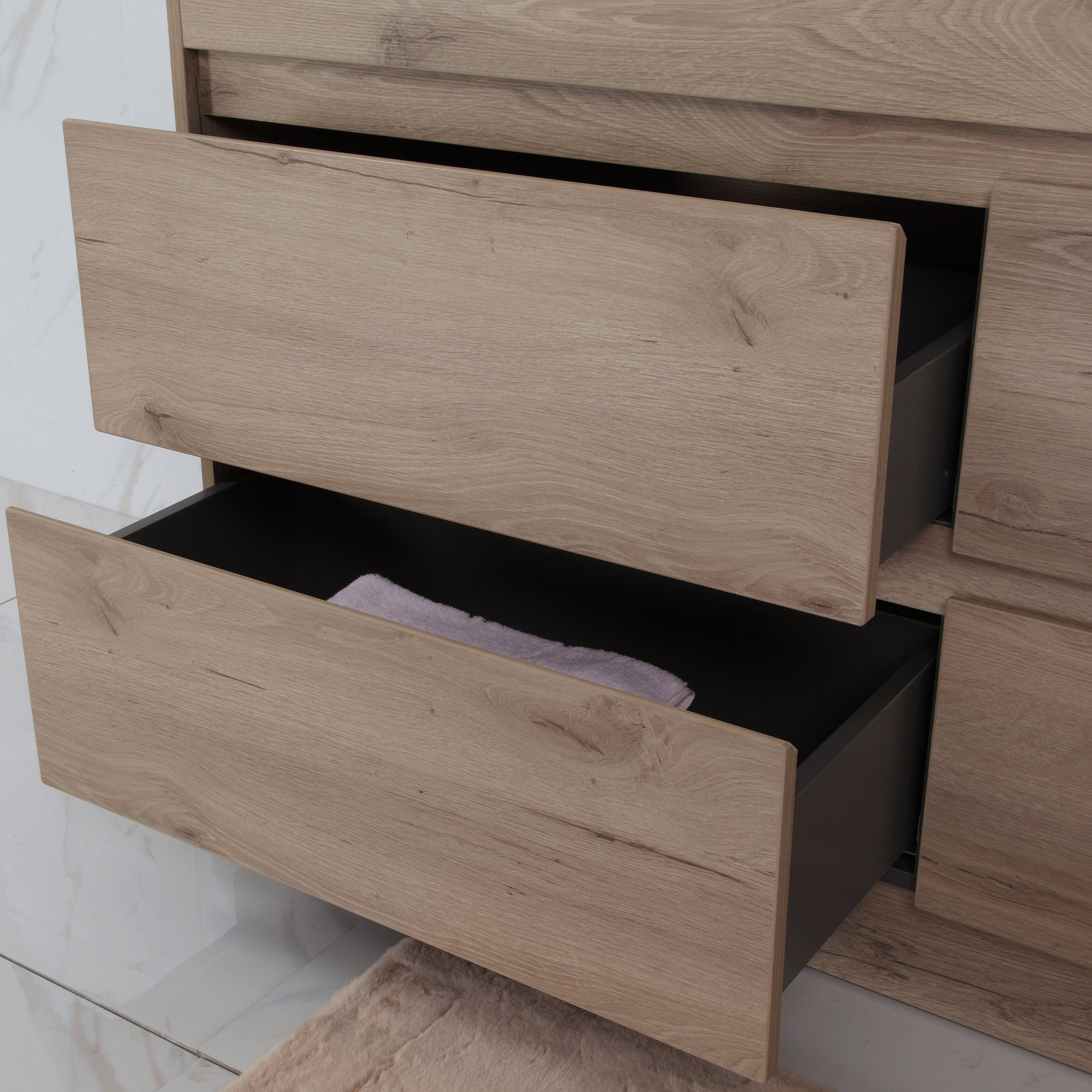 Get the Best MAX MDF Freestanding Vanity in Natural Oak - All Sizes Available
