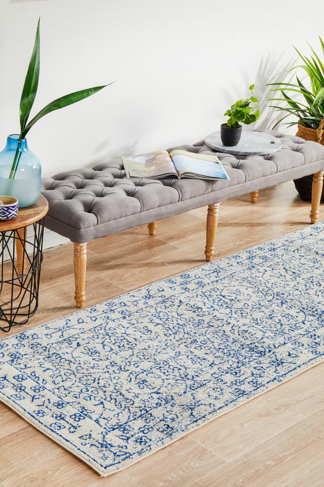 Sale! Evoke Transitional Runner Rug in Whisper White for High-Traffic Areas