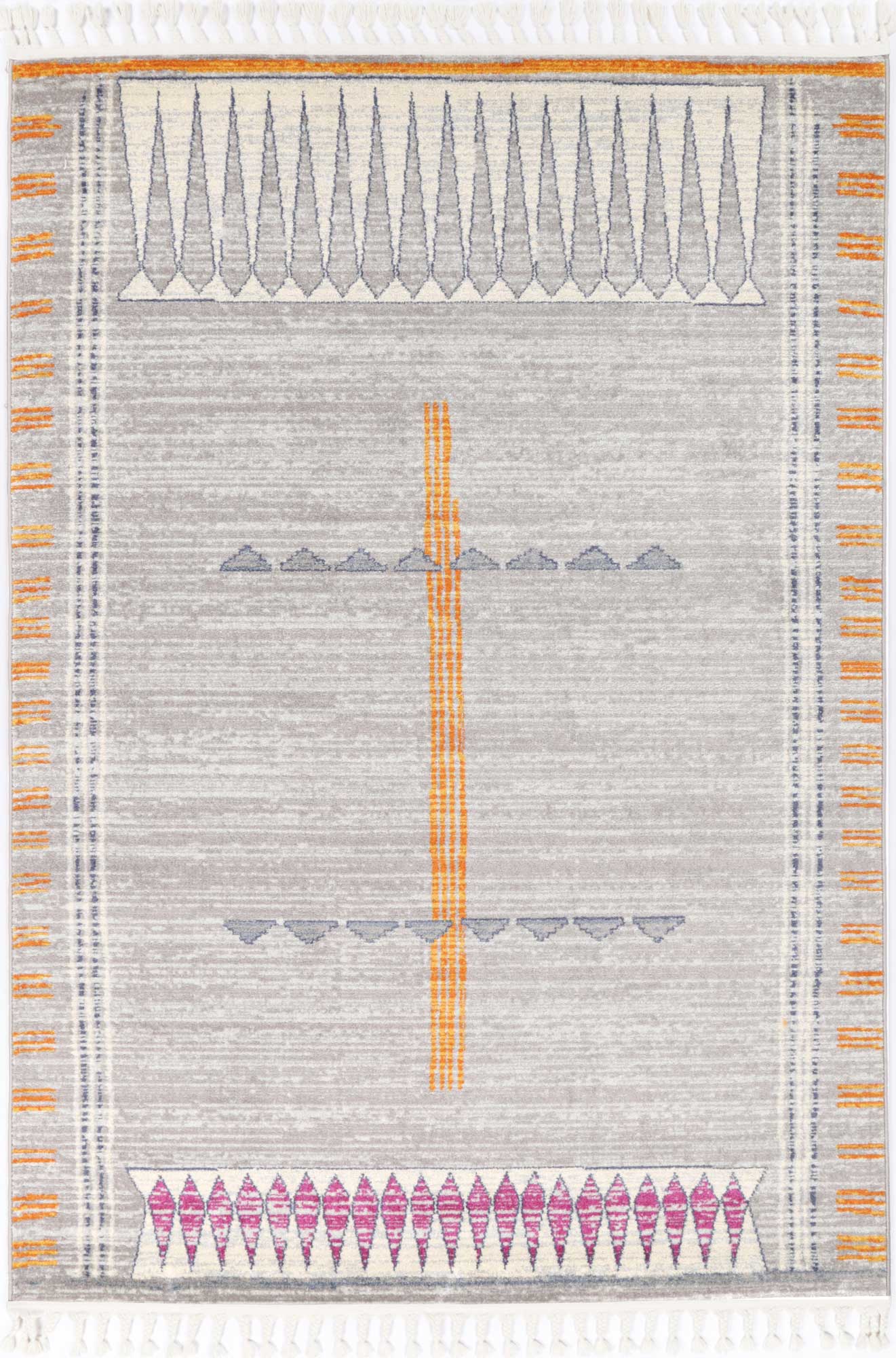 Exclusive Peru Tumbes Grey Contemporary Floor Rug - Easy to Clean and Long - lasting