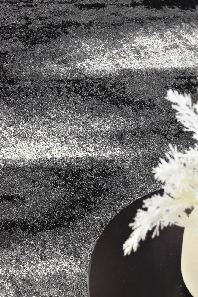 Hot Sale! Novus 98A Machine-Woven Polypropylene Rug in Light and Dark Grey