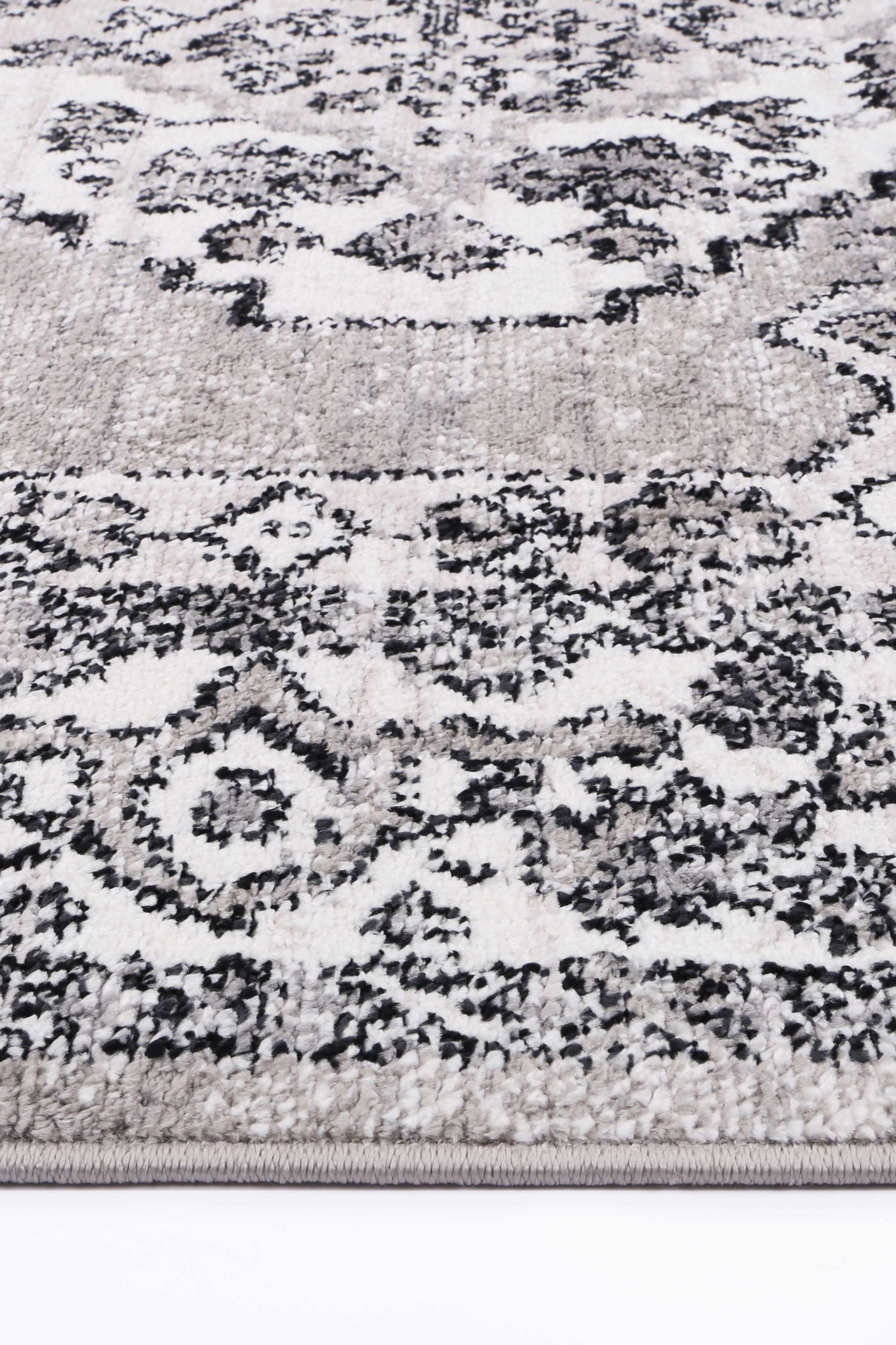 Anatolia Traditional Rug in Stylish Grey and Black Tones