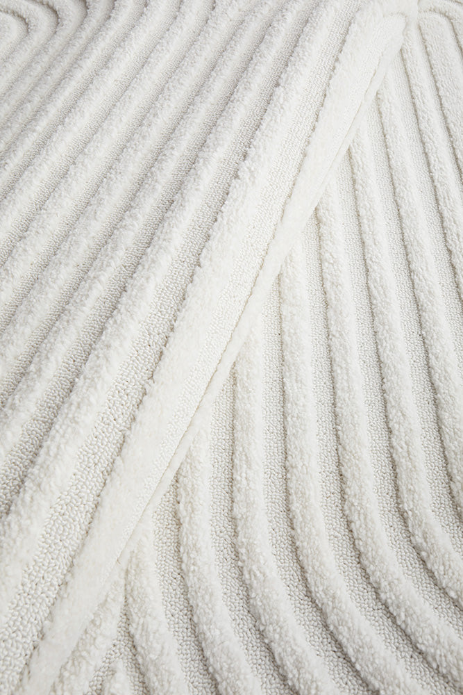 Hot Deal! Lotus Carl White Runner Rug - Modern Elegance