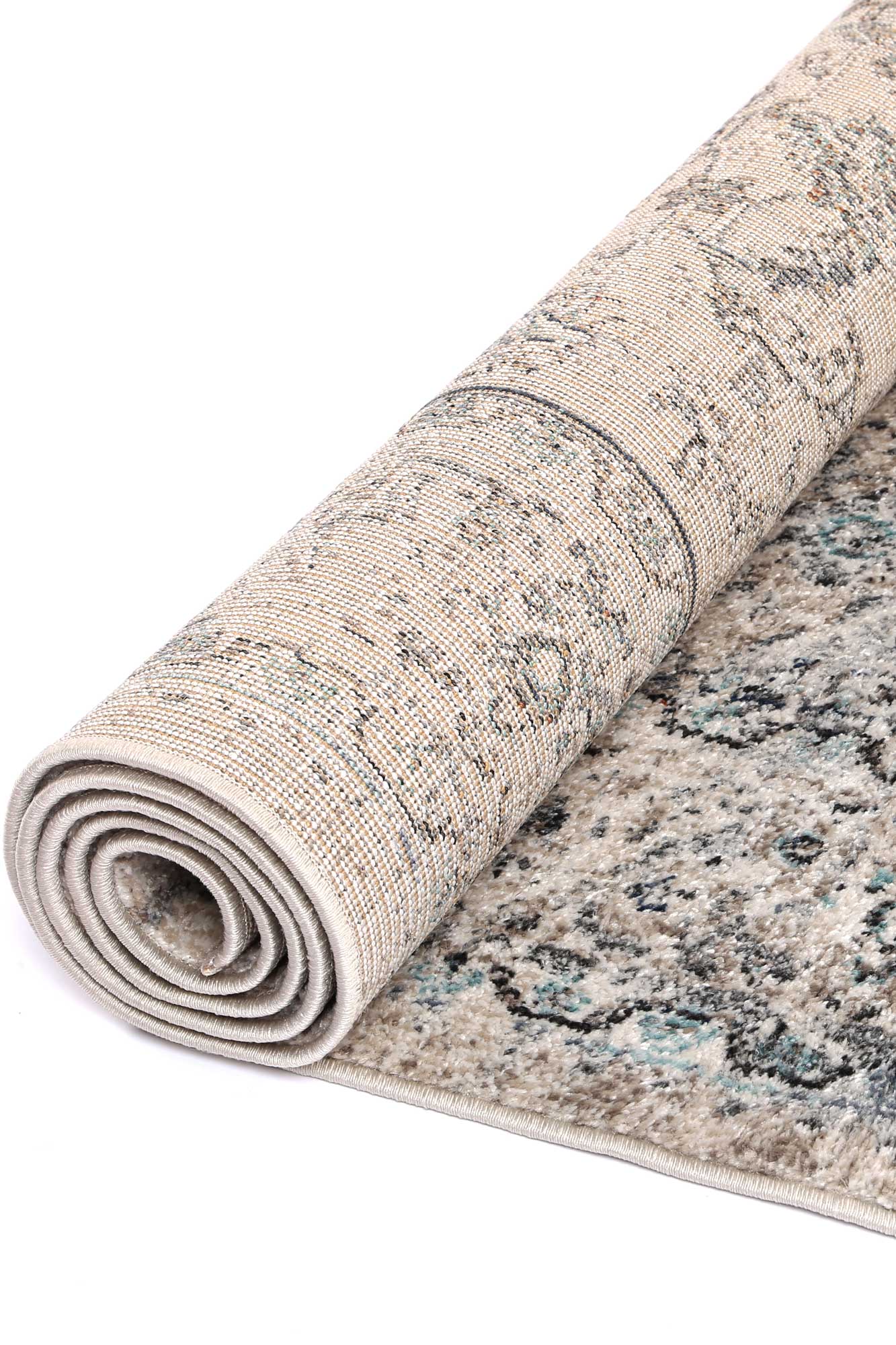 Ezra Grey Durable Traditional Rug with Intricate Oriental Patterns
