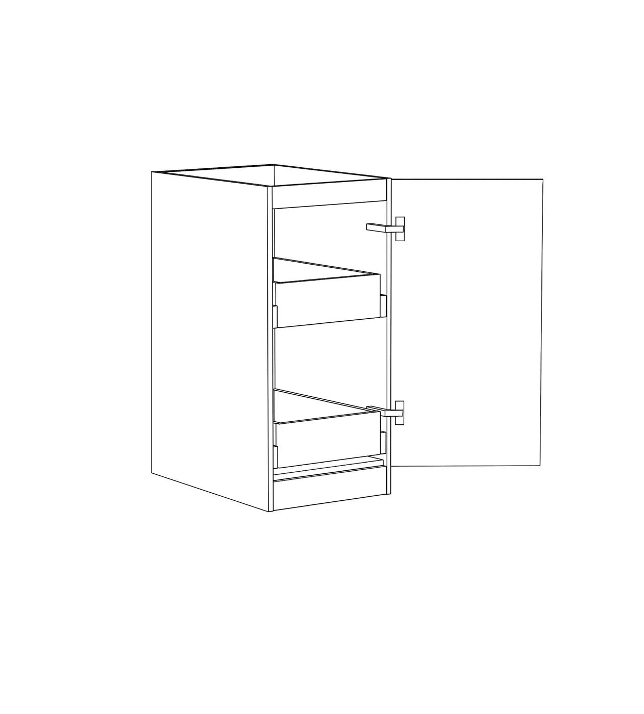 Hot Deal! Hampton White 415mm Laundry Base Cabinet with Internal Drawers
