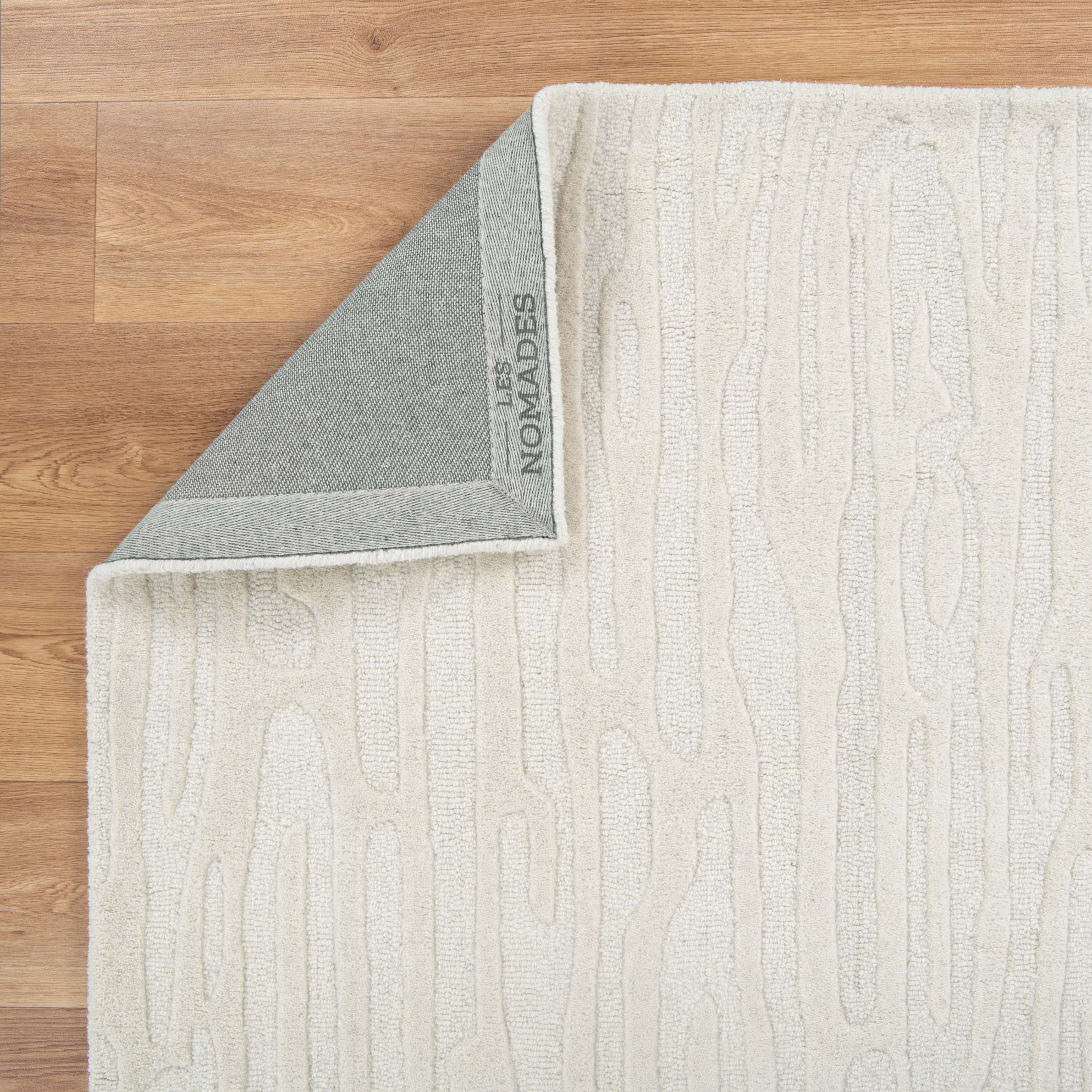 Elegant Sandstorm Cream Hand - Tufted 100% Wool Rug by Les Nomades
