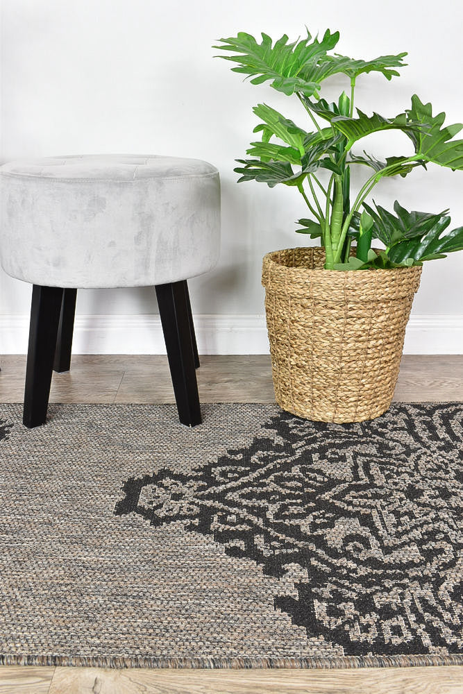 Affordable Alaska Runner Rug in Brown & Black