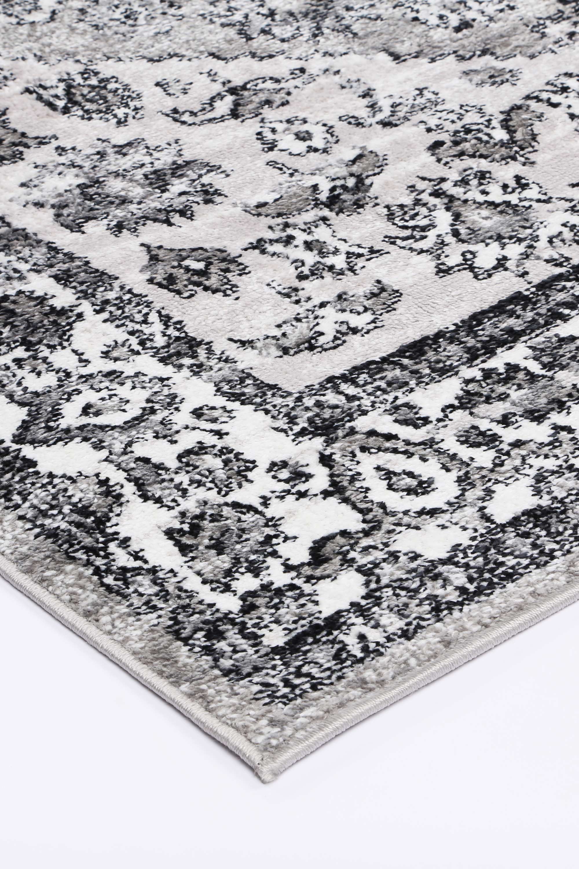 Anatolia Traditional Rug in Stylish Grey and Black Tones