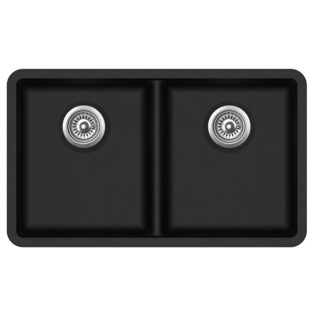 ALEKSANDER 810X480X230MM Double-Bowl Granite Kitchen Sink, High-Quality & Durable