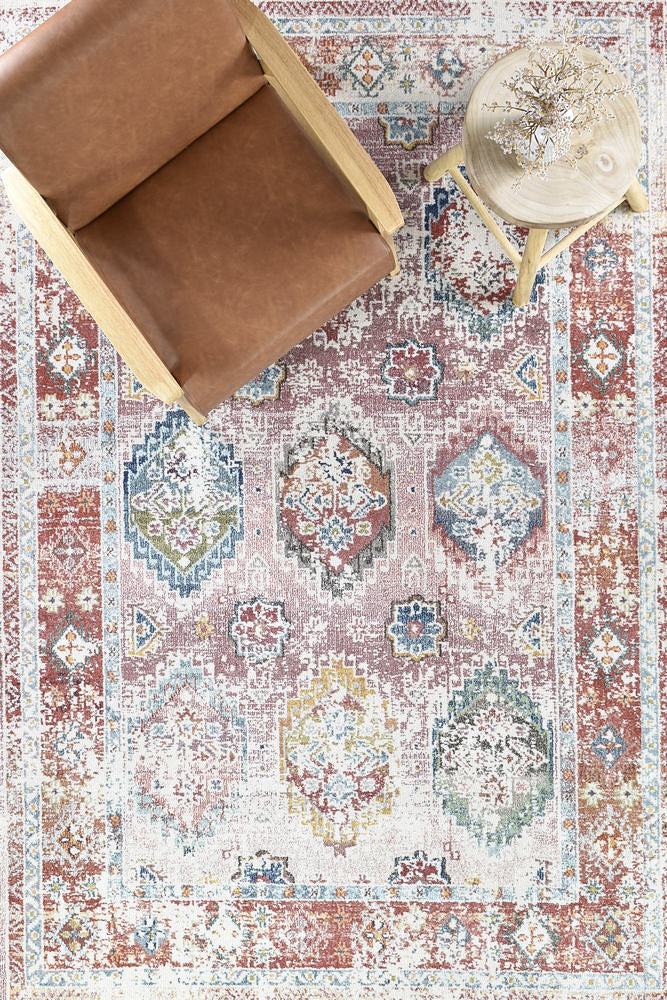 Hot Deal! Morocco 0414A Rose Tile Rug