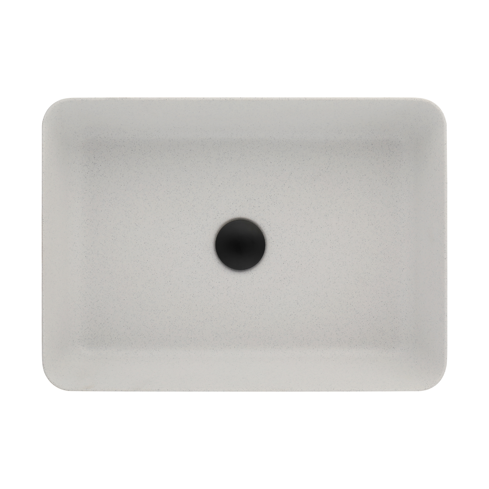 Hot Deal! POSEIDON Rectangle Matte White Quartz Above-Counter Basin (510x365x125)