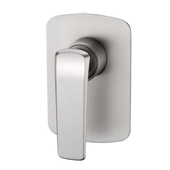 Hot Deal! Durable Esperia Square Brushed Nickel Wall - Mounted Shower Bath Mixer Tap