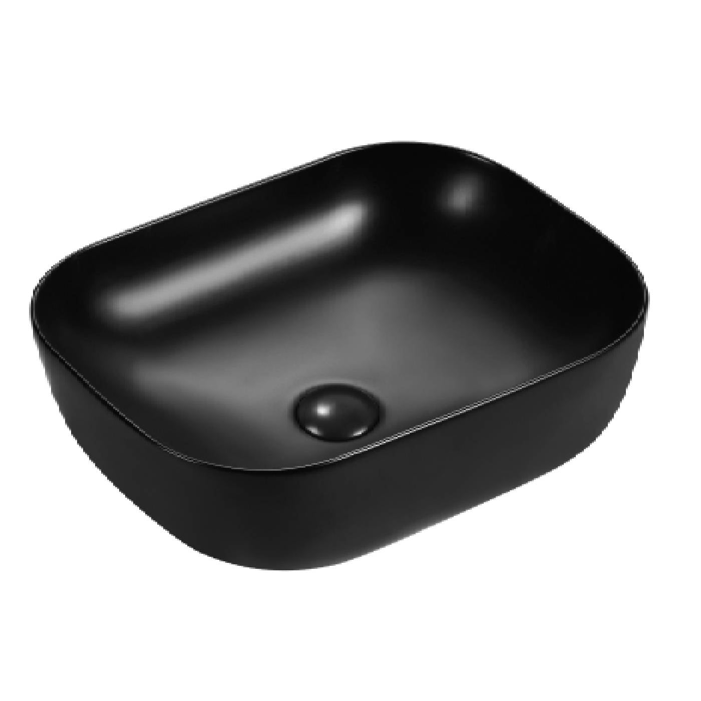 Black Lina Bathroom Basin with 500 x 400mm Dimensions