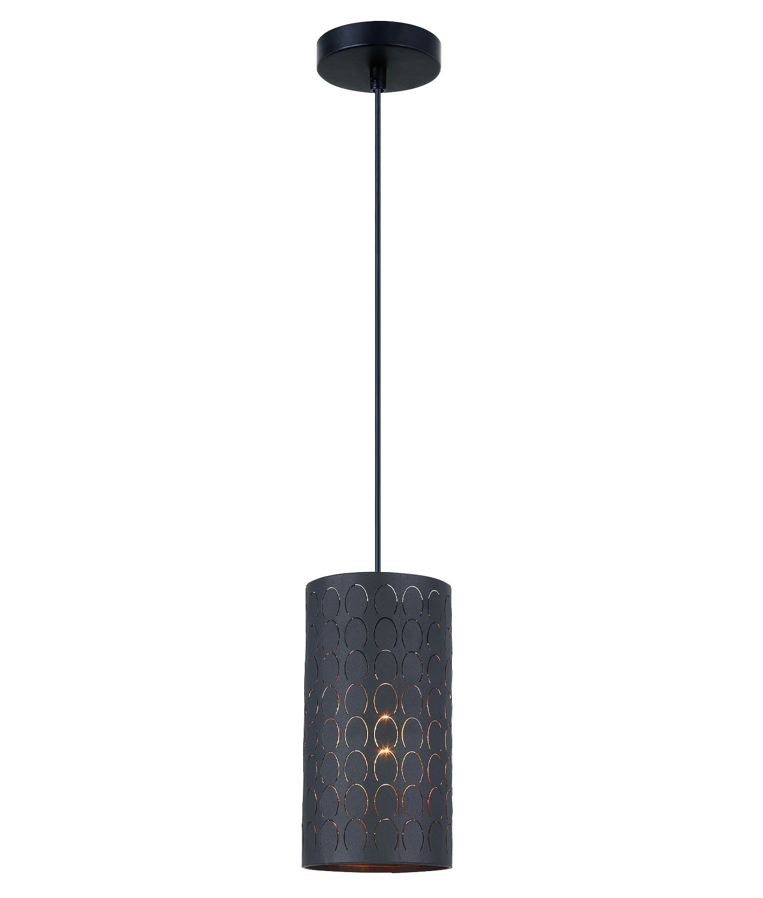 Modern Powder Coated Embossed Oblong Interior Single Pendant Lights