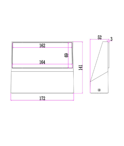 Hot Sale! PLANA Exterior Adjustable LED Wall Lights with IP65 Rating for Surface Mounting